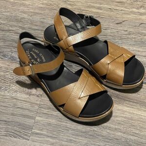 Kork-Ease | Myrna 2.0 Wedge Sandal Brown Patent Leather Size 9